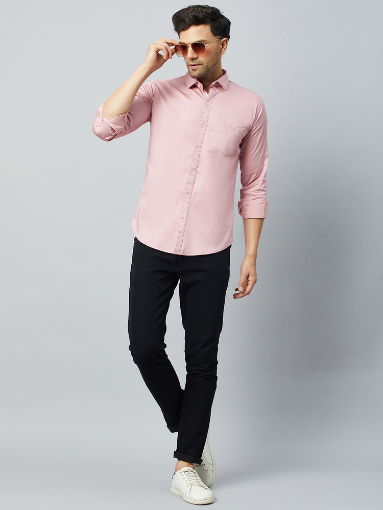 Light pink shirt with jeans 2025