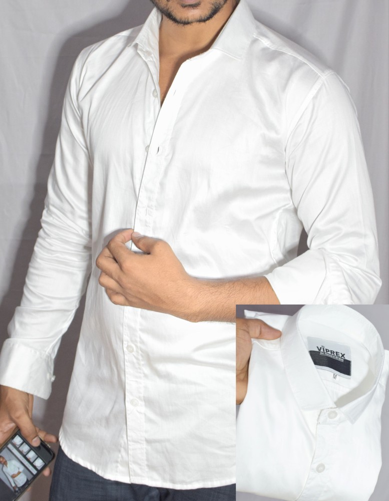 MILDIN Men Solid Formal White Shirt - Buy MILDIN Men Solid Formal White  Shirt Online at Best Prices in India