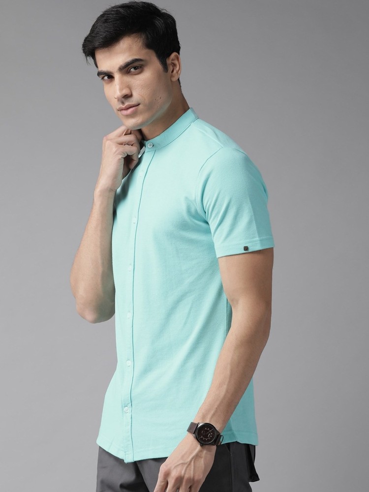 Hubberholme Men Solid Casual Green Shirt - Buy Hubberholme Men Solid Casual Green  Shirt Online at Best Prices in India