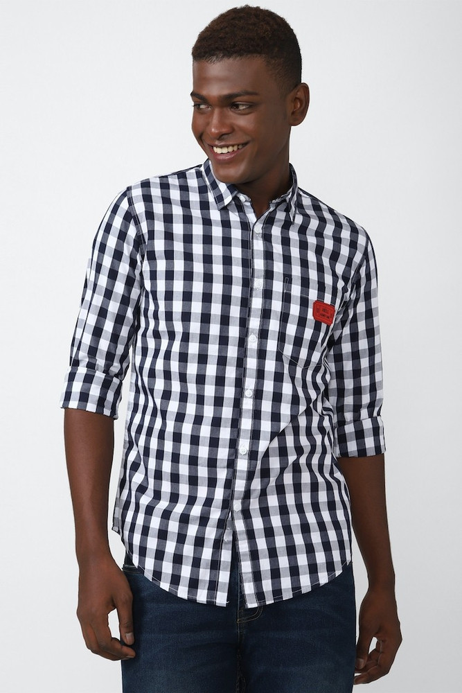 FOREVER 21 Men Checkered Casual Blue White Shirt Buy FOREVER 21 Men Checkered Casual Blue White Shirt Online at Best Prices in India Flipkart