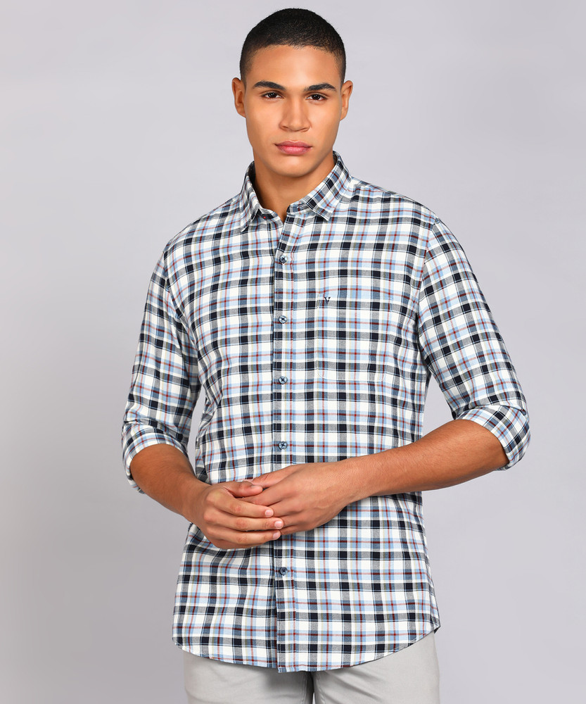 Van heusen sport online men's checkered casual shirt