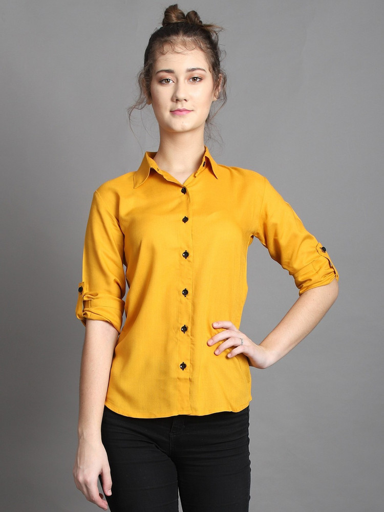 Girls mustard shop yellow shirt