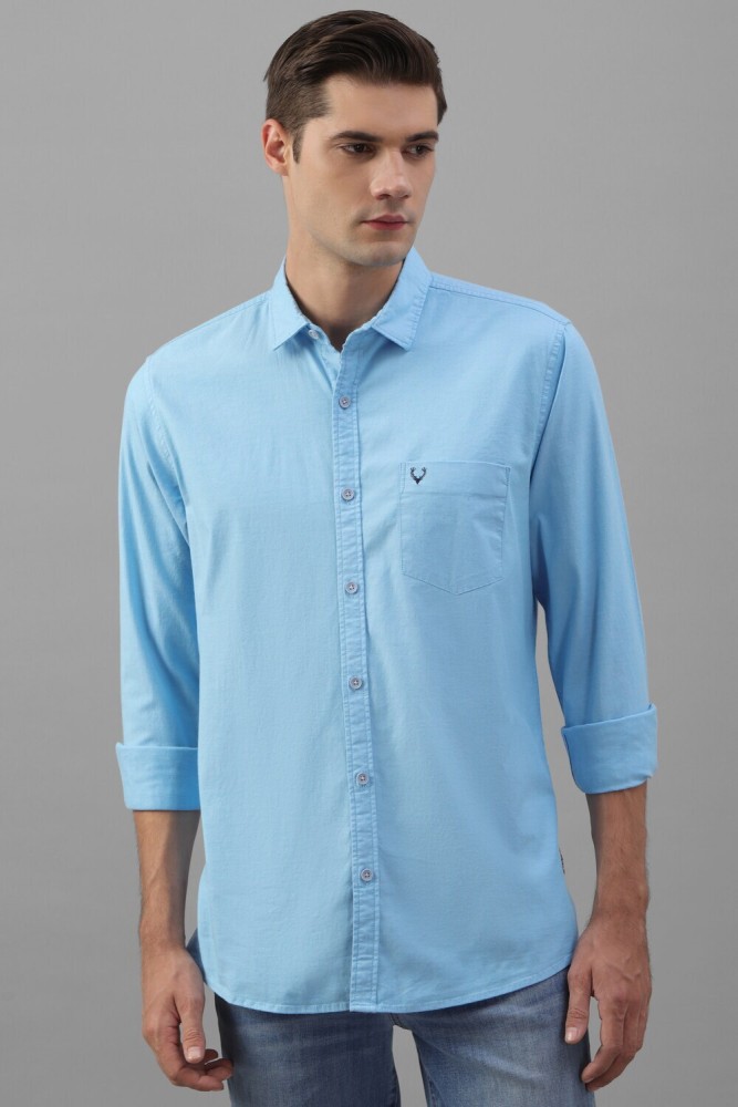 Allen Solly Men Solid Casual Light Blue Shirt - Buy Allen Solly Men Solid  Casual Light Blue Shirt Online at Best Prices in India | Flipkart.com