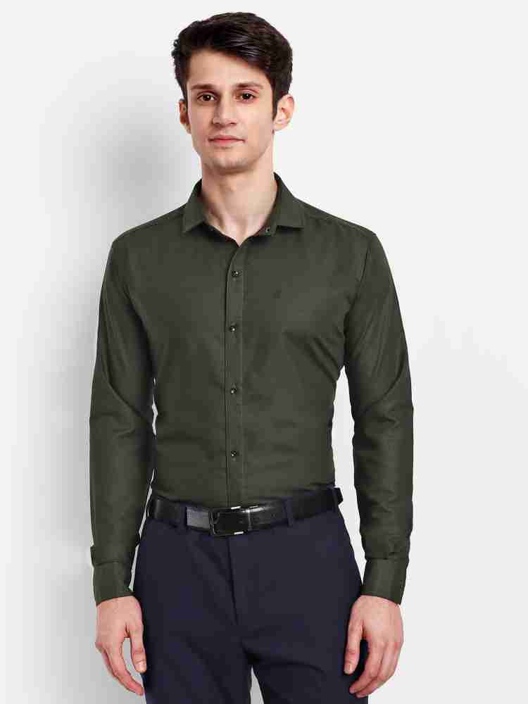 GETCHI Men Solid Formal Blue Shirt - Buy GETCHI Men Solid Formal