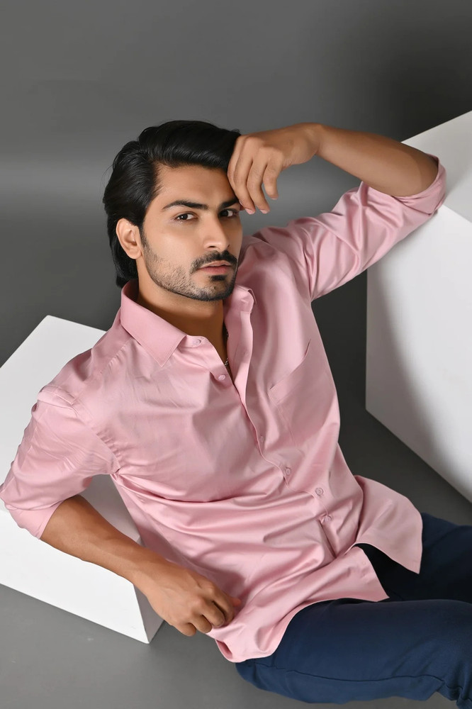 Darkage Men Solid Formal Pink Shirt Buy Darkage Men Solid Formal