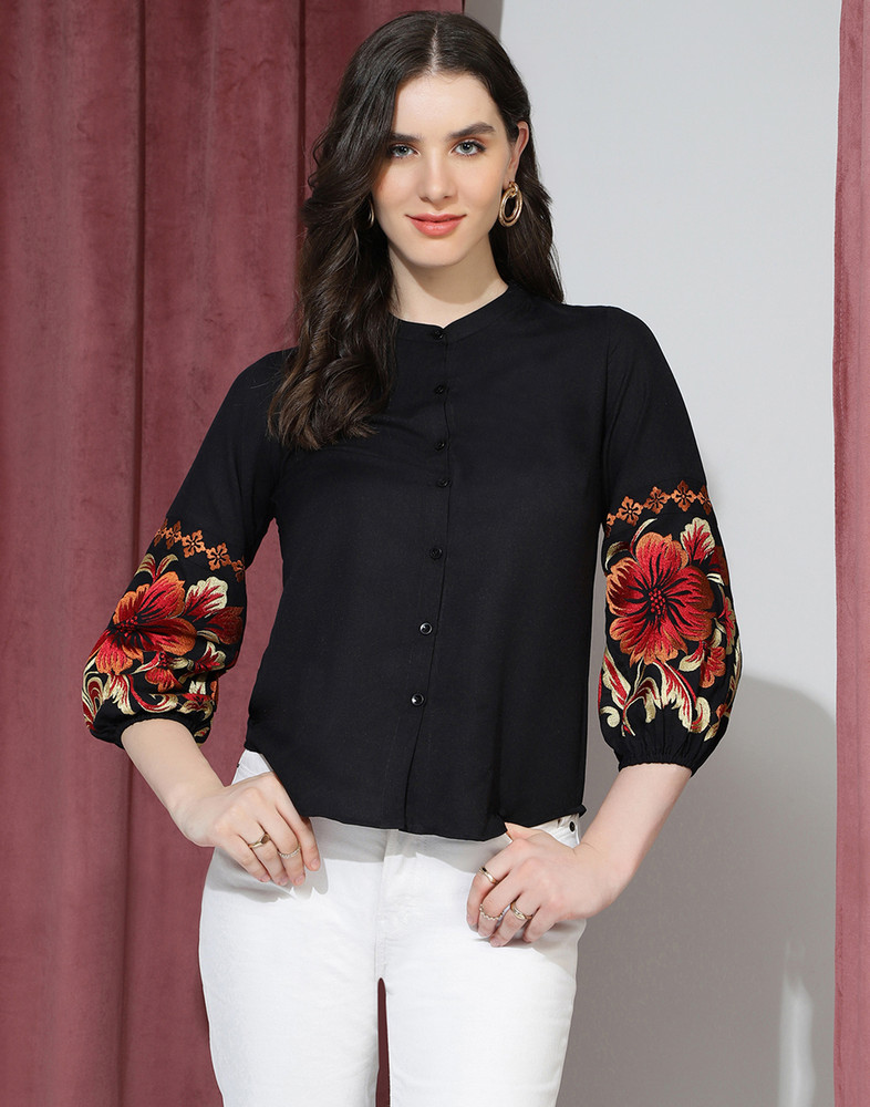 Embroidered shirts womens hot sale india