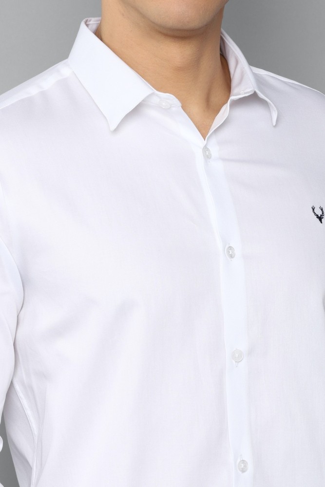 Allen Solly Men Solid Casual White Shirt - Buy Allen Solly Men Solid Casual  White Shirt Online at Best Prices in India