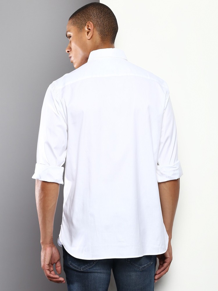 TOMMY HILFIGER Men Solid Casual White Shirt - Buy TOMMY HILFIGER Men Solid  Casual White Shirt Online at Best Prices in India