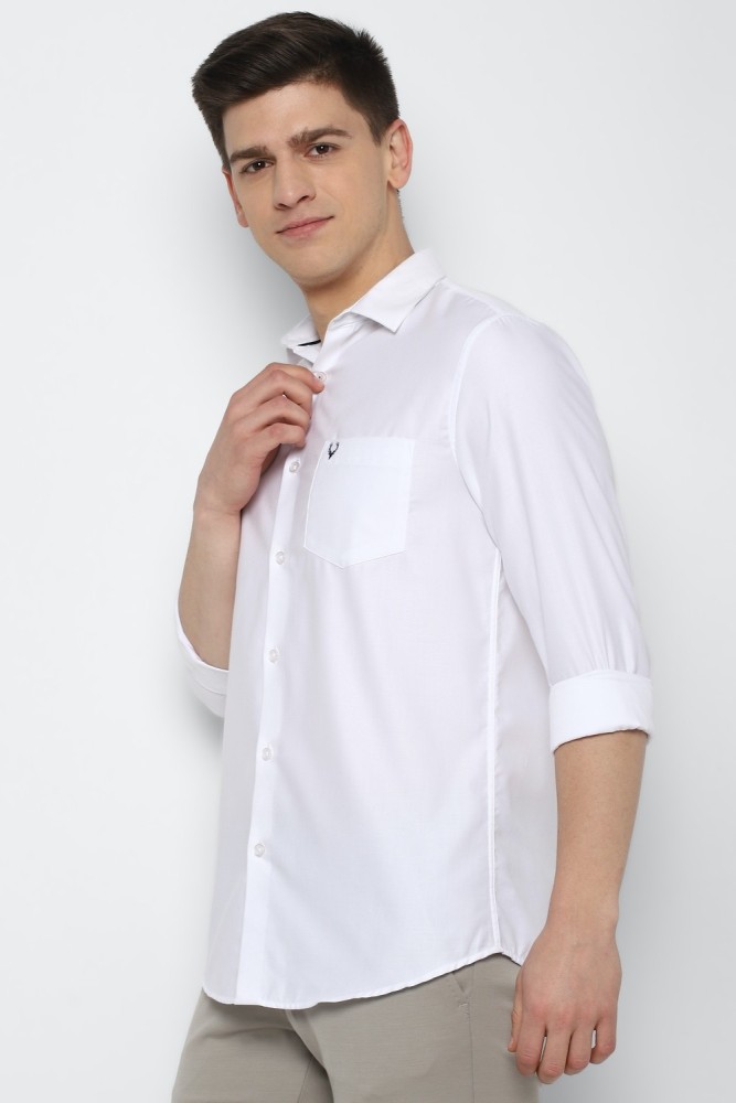 Allen Solly Men Solid Casual White Shirt - Buy Allen Solly Men