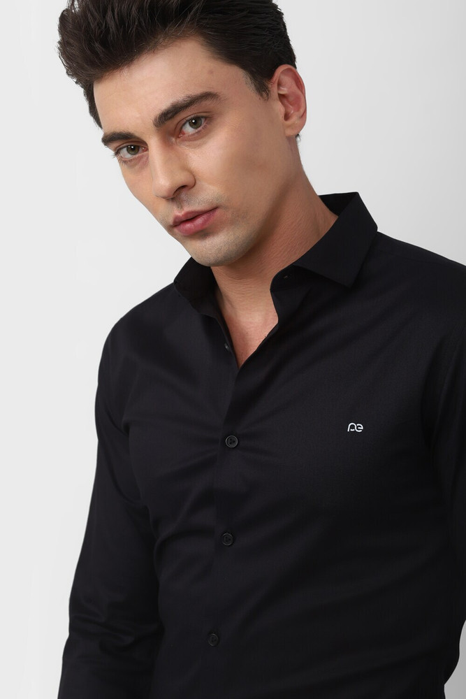 PETER ENGLAND Men Solid Formal Black Shirt - Buy PETER ENGLAND Men Solid  Formal Black Shirt Online at Best Prices in India | Flipkart.com