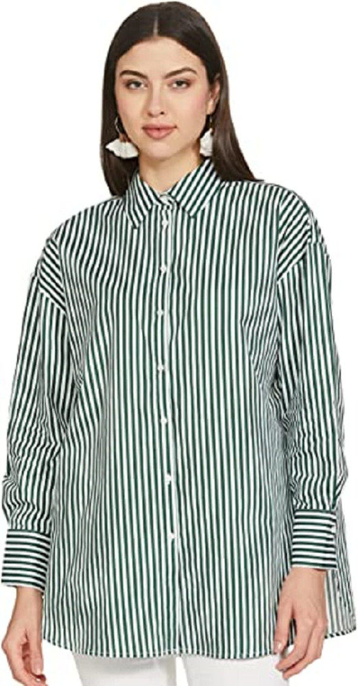 green and white shirt women's