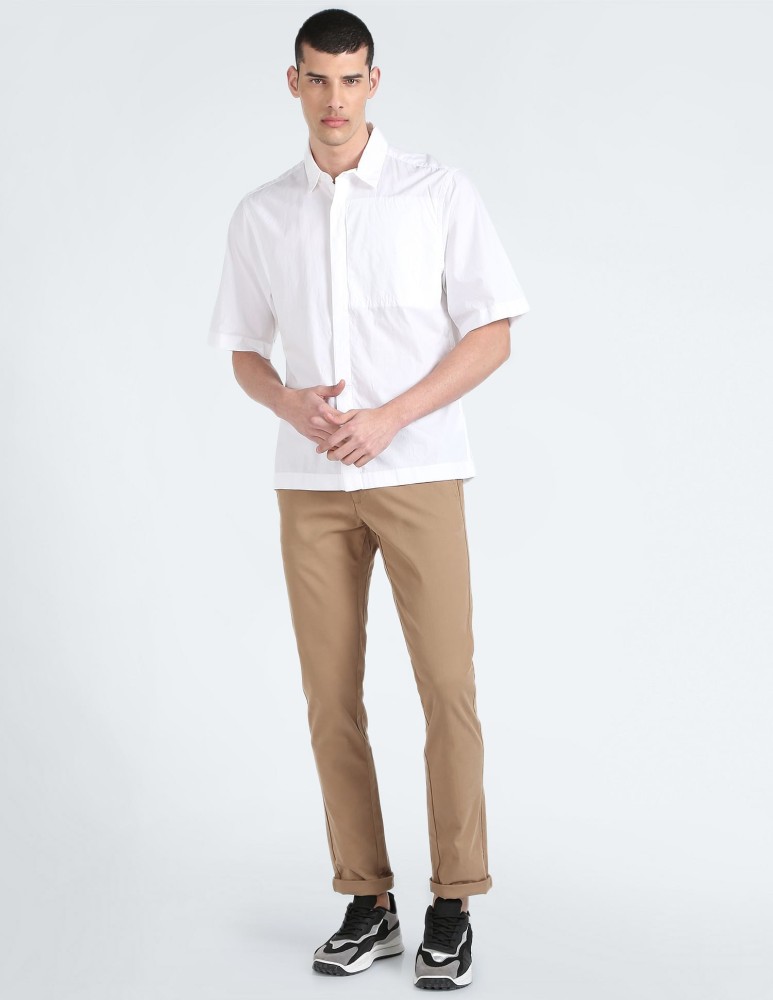 Kangol Boxy Fit White Button Up Shirt