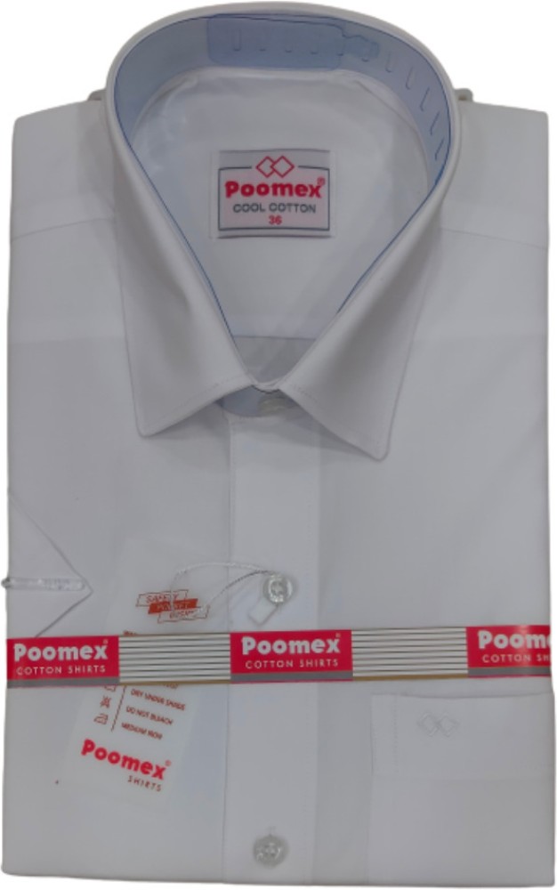 Poomex Men Solid Casual White Shirt - Buy Poomex Men Solid Casual White  Shirt Online at Best Prices in India