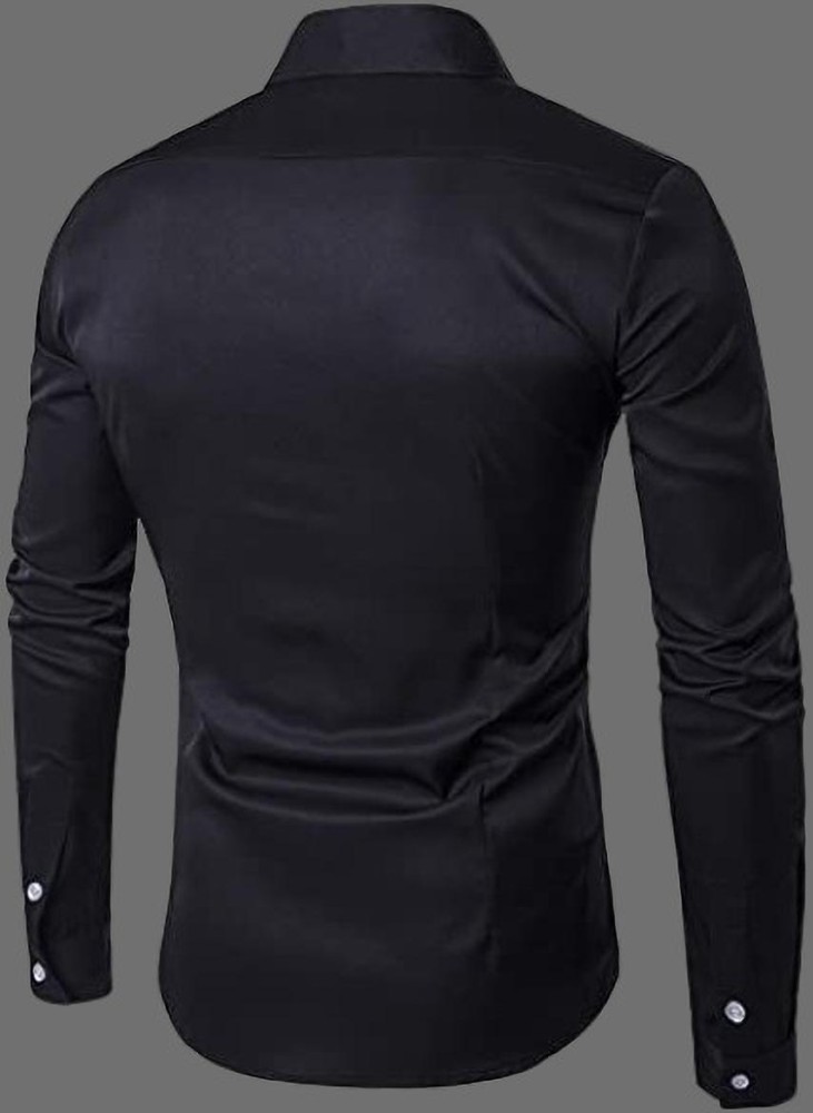 EVIQE Men Solid Casual Black Shirt - Buy EVIQE Men Solid Casual