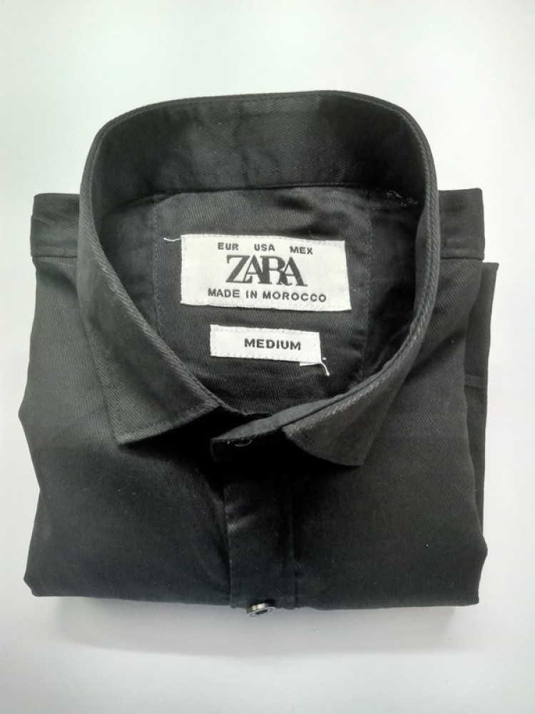 ZARA COLLECTON Men Solid Formal Black Shirt - Buy ZARA COLLECTON