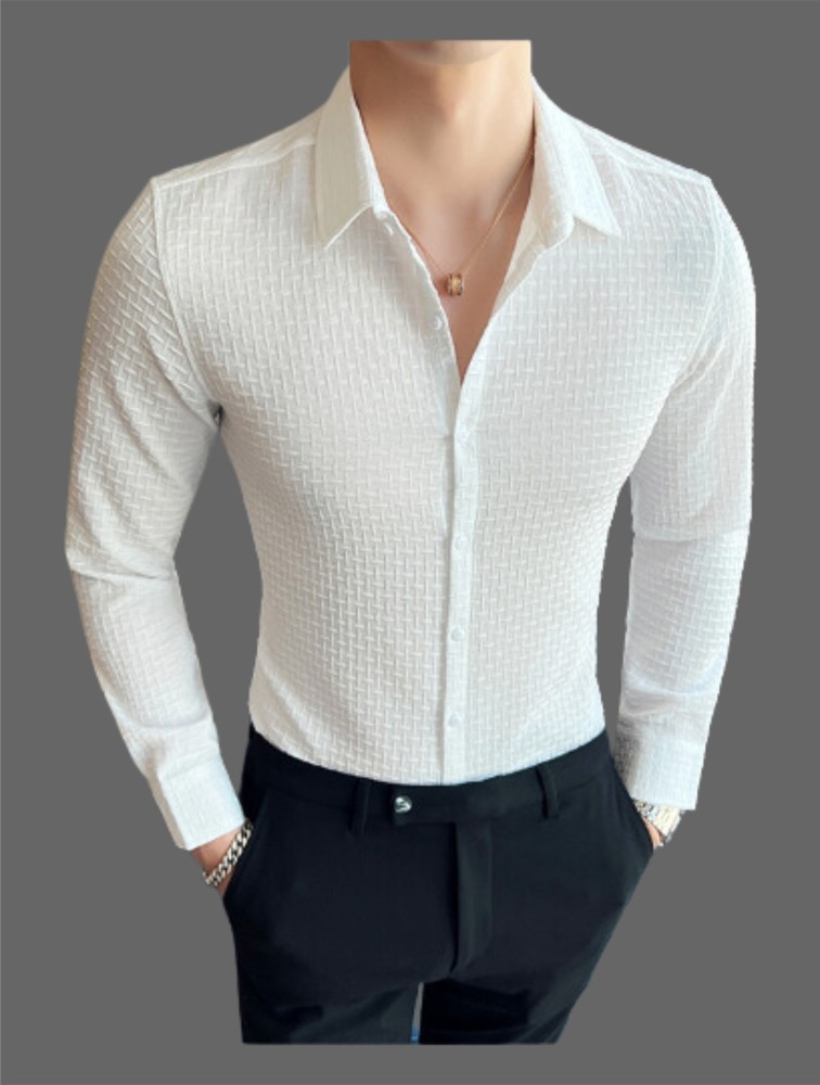 KHANJAN FASHION Men Solid Formal White Shirt Buy KHANJAN FASHION Men Solid Formal White Shirt Online at Best Prices in India Flipkart