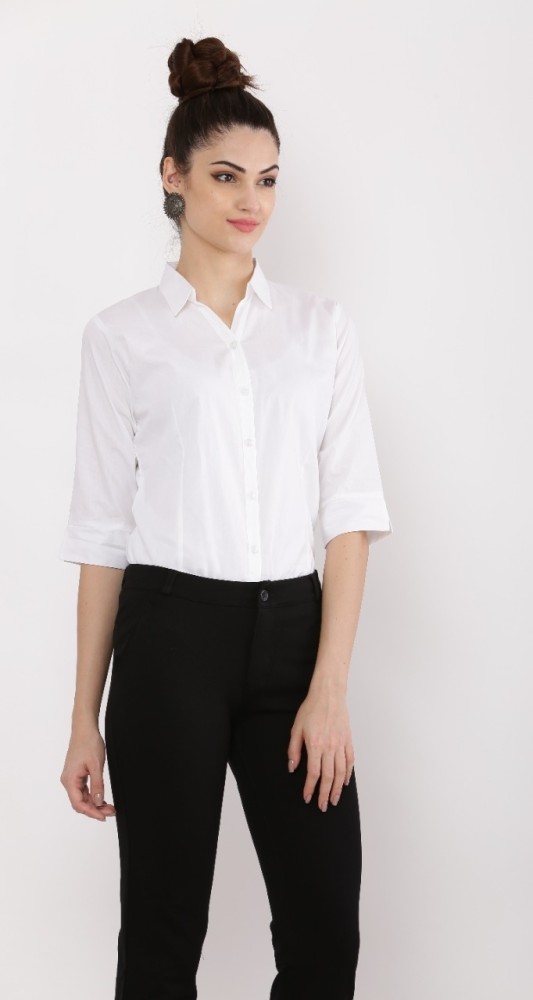 Formal white shirt and clearance black pant for girl