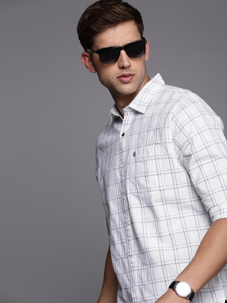 WROGN Men Checkered Casual White, Black Shirt - Buy WROGN Men Checkered  Casual White, Black Shirt Online at Best Prices in India