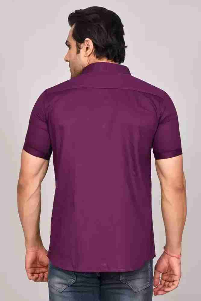 RKOYAL Men Solid Casual Purple Shirt - Buy RKOYAL Men Solid Casual 