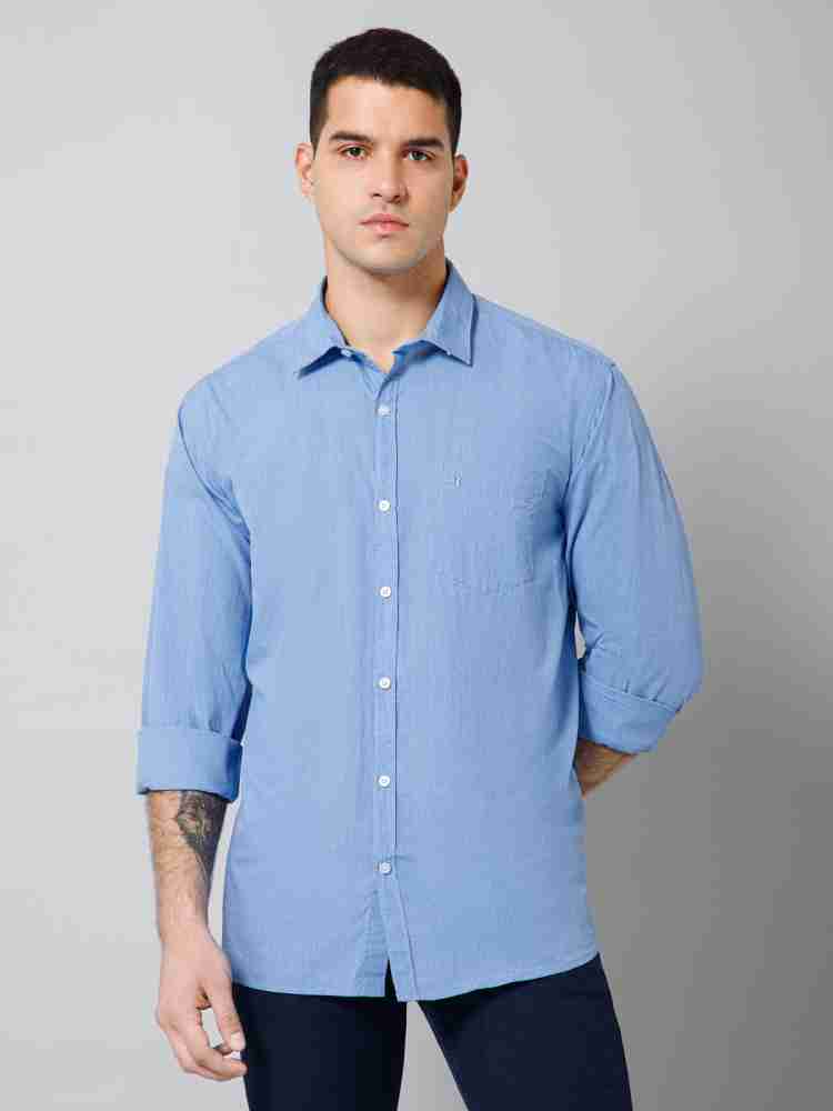 CANTABIL Men Solid Casual Light Blue Shirt Buy CANTABIL Men
