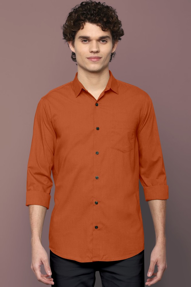 Dark orange hot sale color shirt