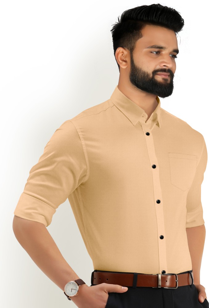 cream color formal shirt