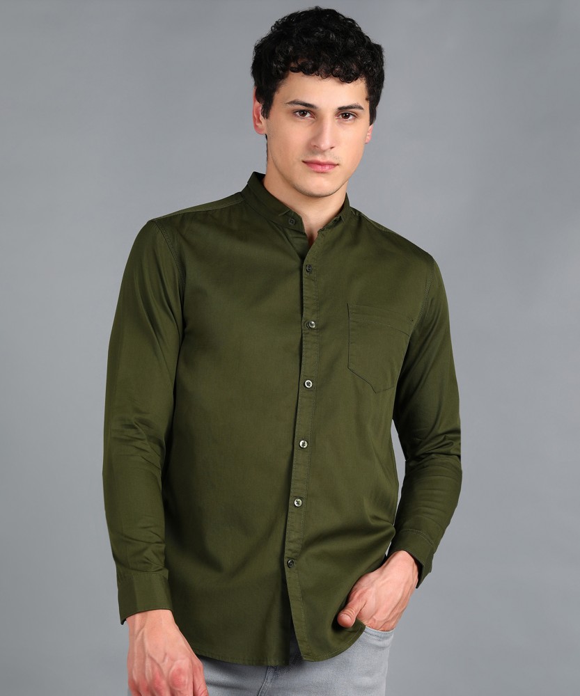 Urbano Fashion Men Solid Casual Green Shirt - Buy Urbano Fashion Men Solid  Casual Green Shirt Online at Best Prices in India