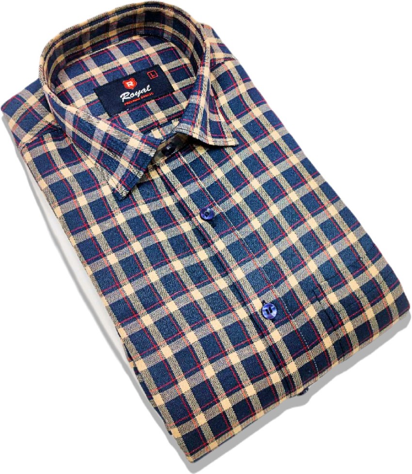 ZF Men's Readymade Casual Printed Cotton Shirt - Online Shopping