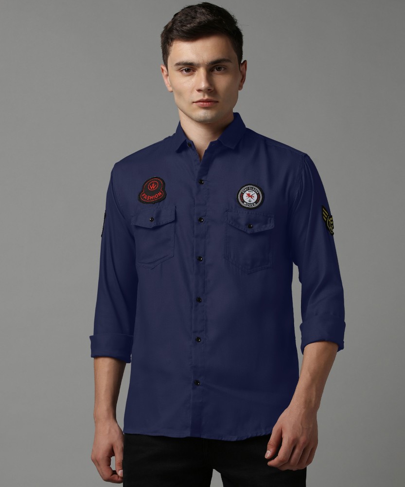 navy blue shirt flipkart