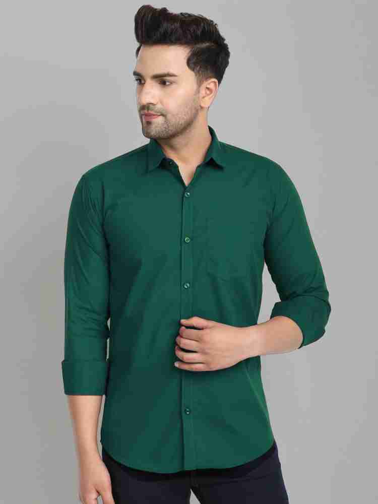 Dark green shop plain shirt