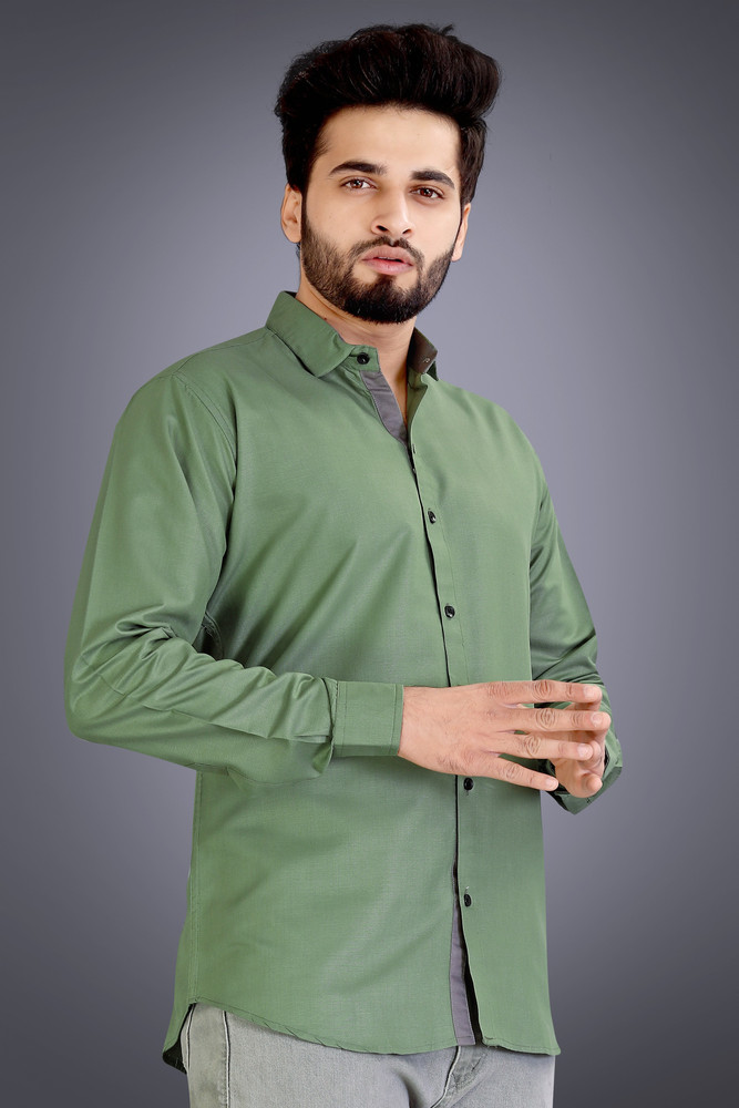 Light green shop plain shirt