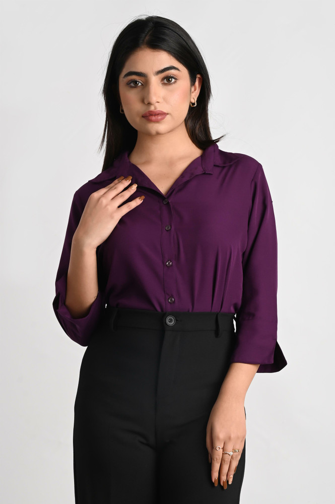 purple shirt women