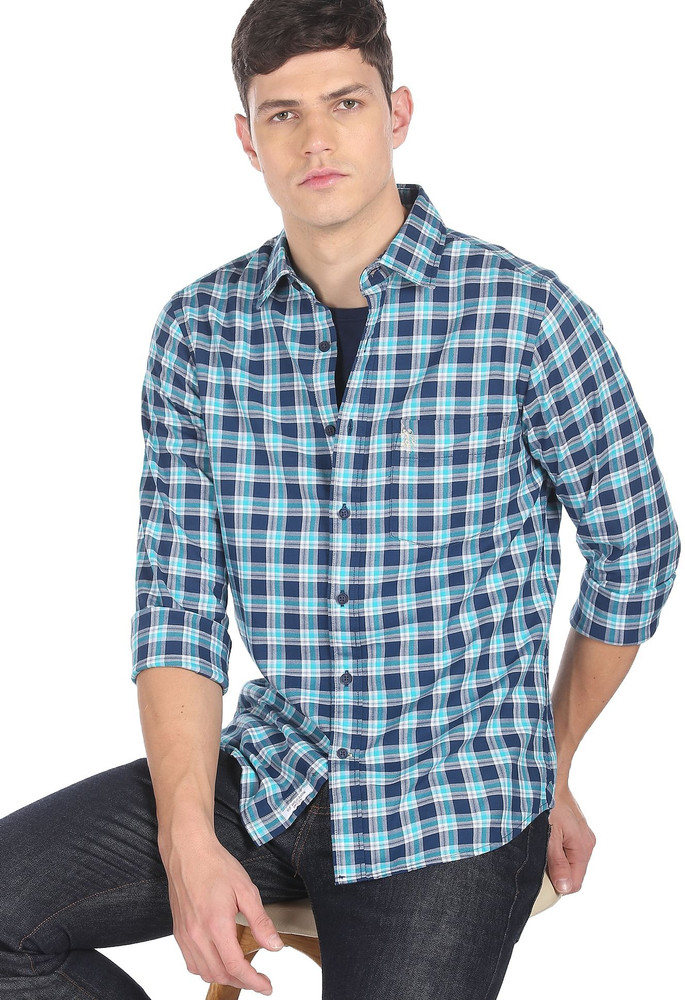 Ubuy J Crew Mens Casual Shirts J Crew Men's Green Navy Plaid