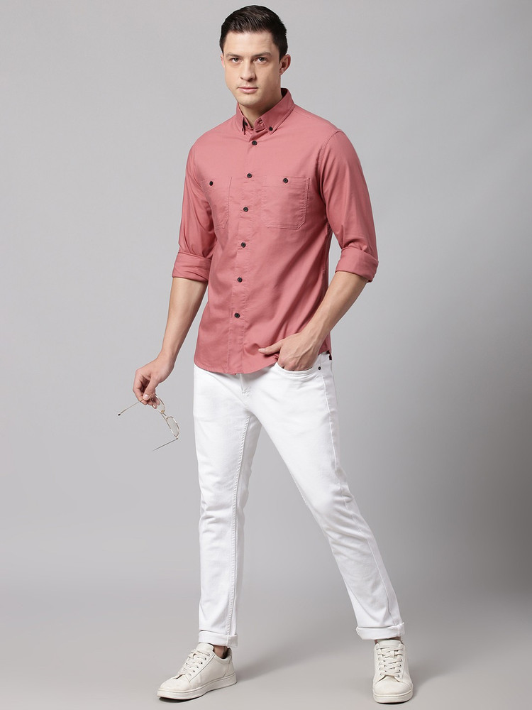 Pink shirt mens combination discount