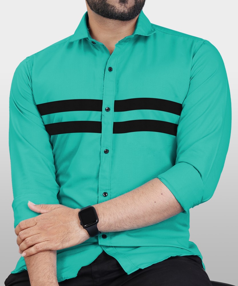VeBNoR Men Solid Casual Light Green Shirt - Buy VeBNoR Men Solid