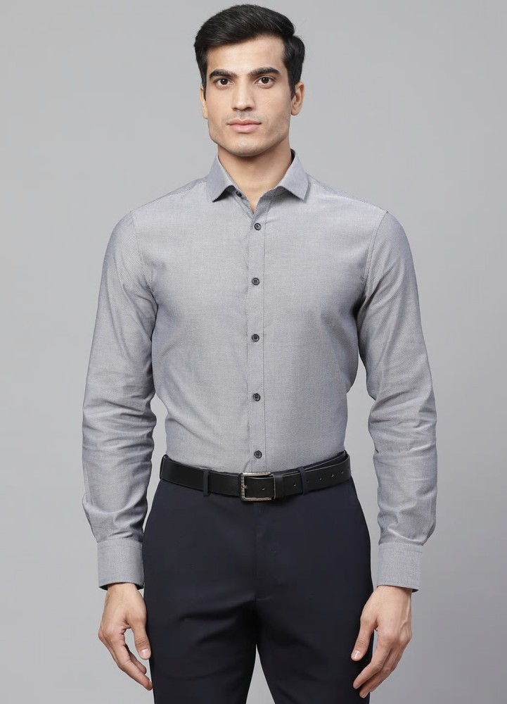 Steel grey - Classic Solid Slim fit shirt