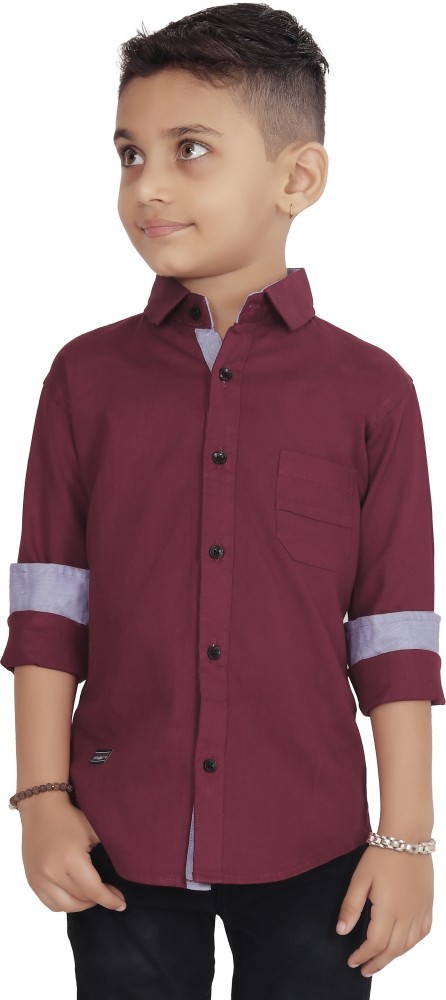 toddler boy maroon dress shirt