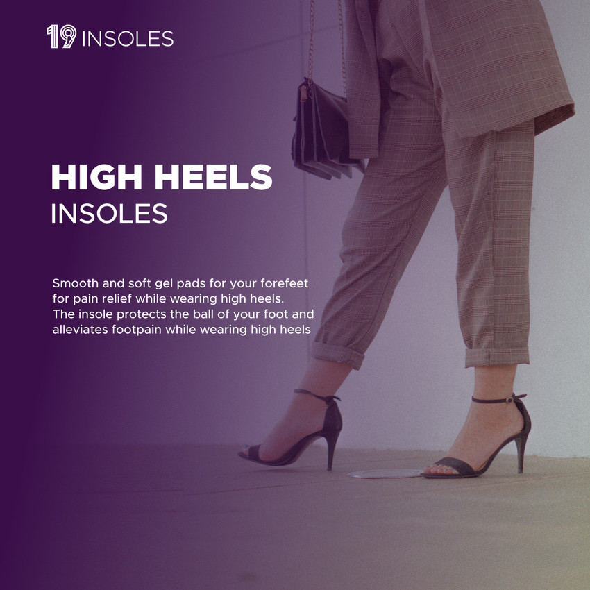 19 Insoles 19 INSOLES Silicone Gell High Heels Insoles Half Length