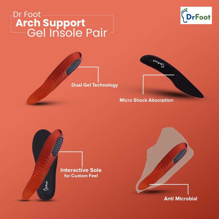 Gel insoles with sales arch support