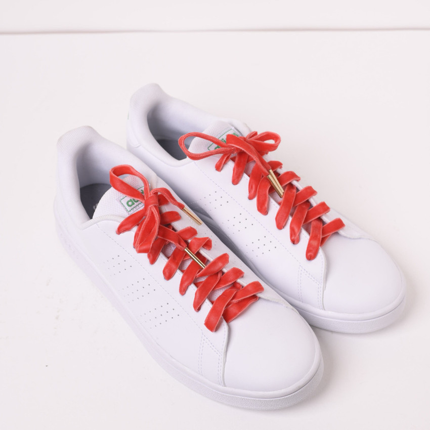 Red shoes white laces top