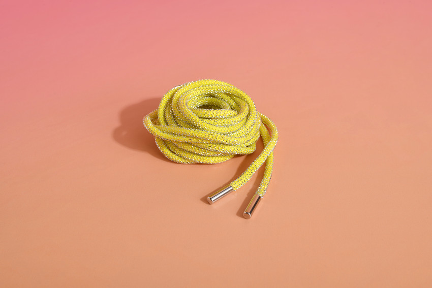 KNOTTY Premium Round Laces for Sneakers and Shoes Yellow with
