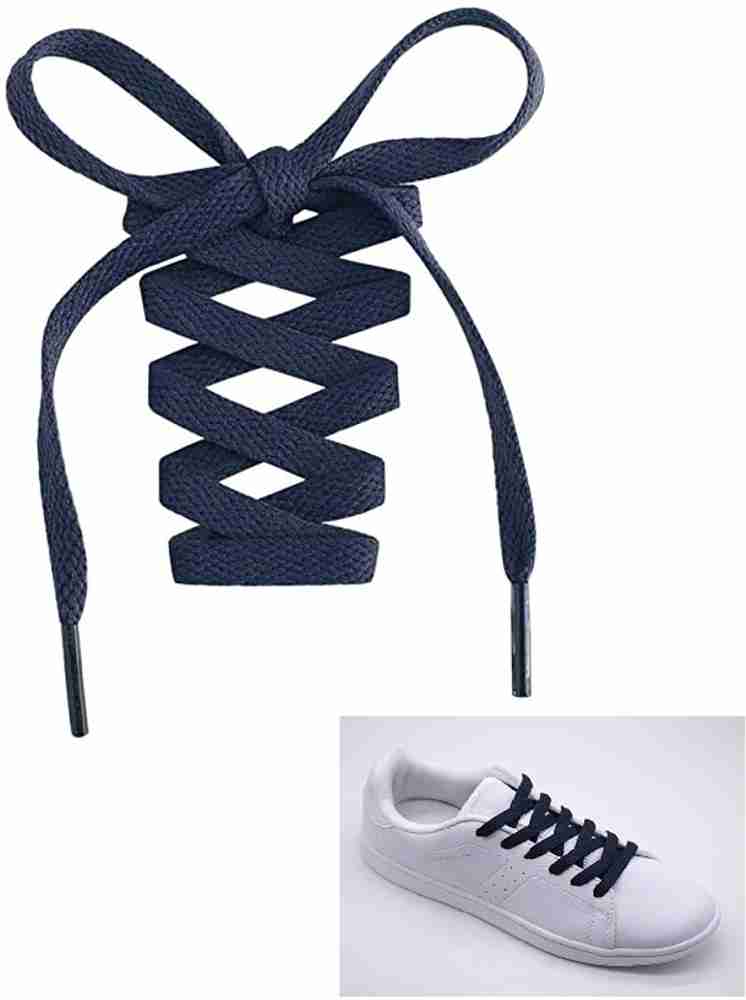 Navy blue flat shoelaces shop