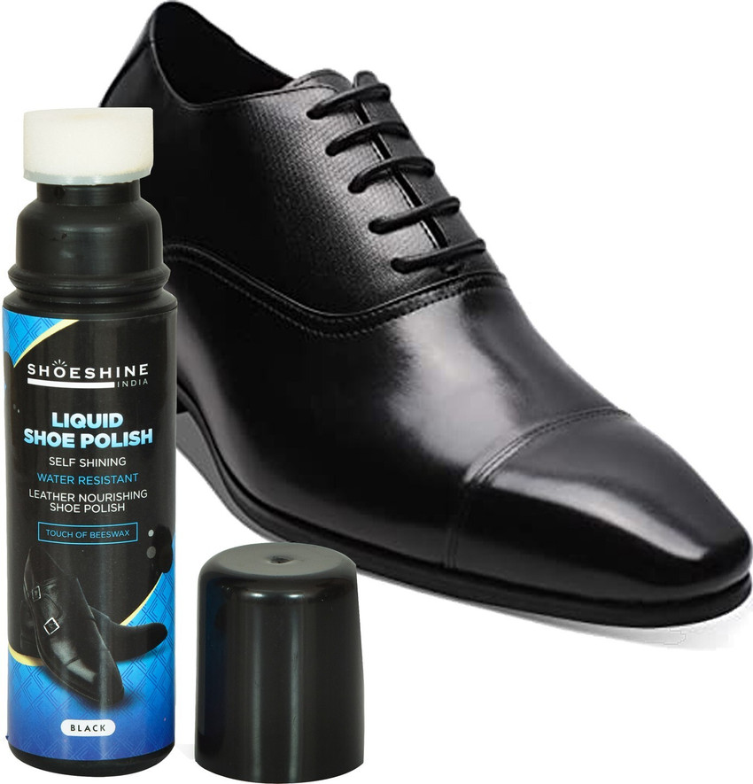 SHOESHINE Black Liquid shoe Polish for all Smooth Leather 75 ml Pack of 2 Leather Shoe Liquid Polish Price in India Buy SHOESHINE Black Liquid shoe Polish for all Smooth Leather