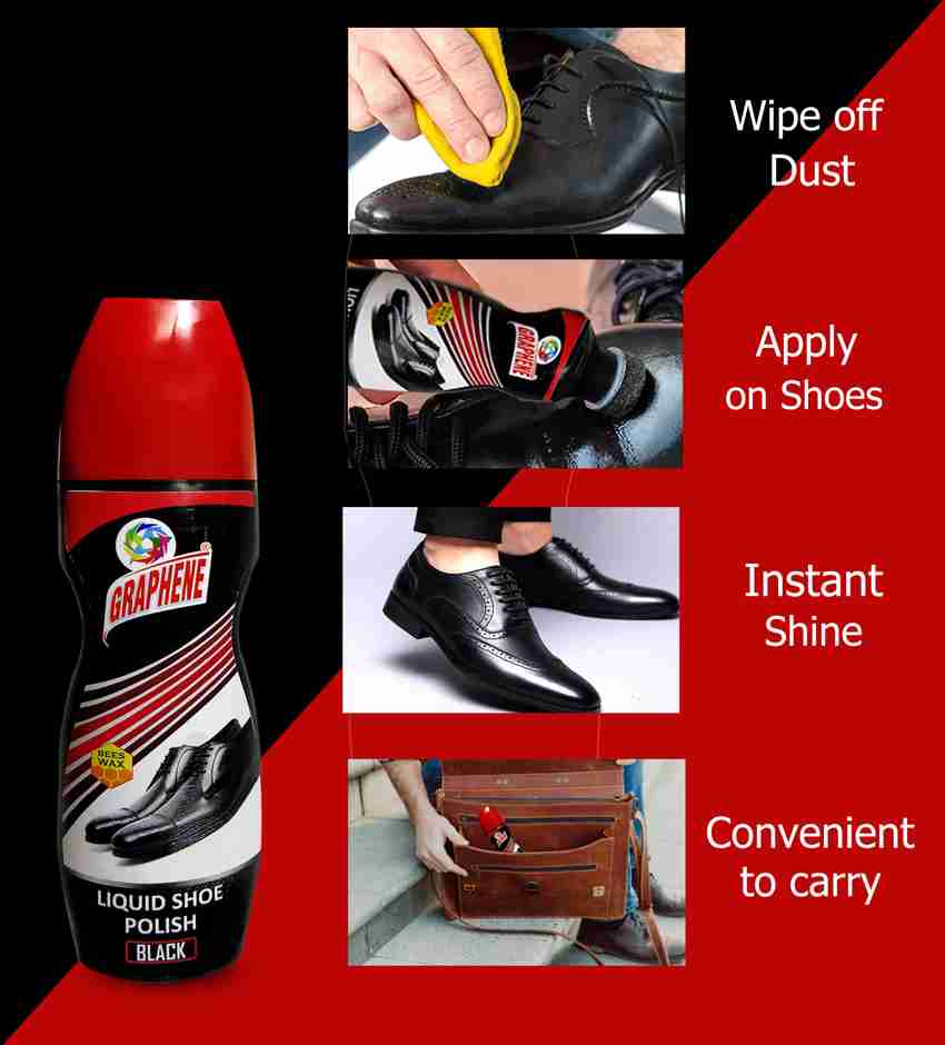 aKuu Liquid Shoe Polish Black Express Shoe Shine Cream. Leather