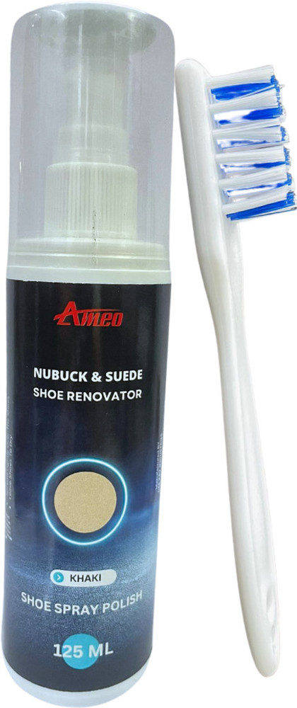 Ameo Nubuck Suede Shoe Polish Color Khaki Pack 125ML Nubuck