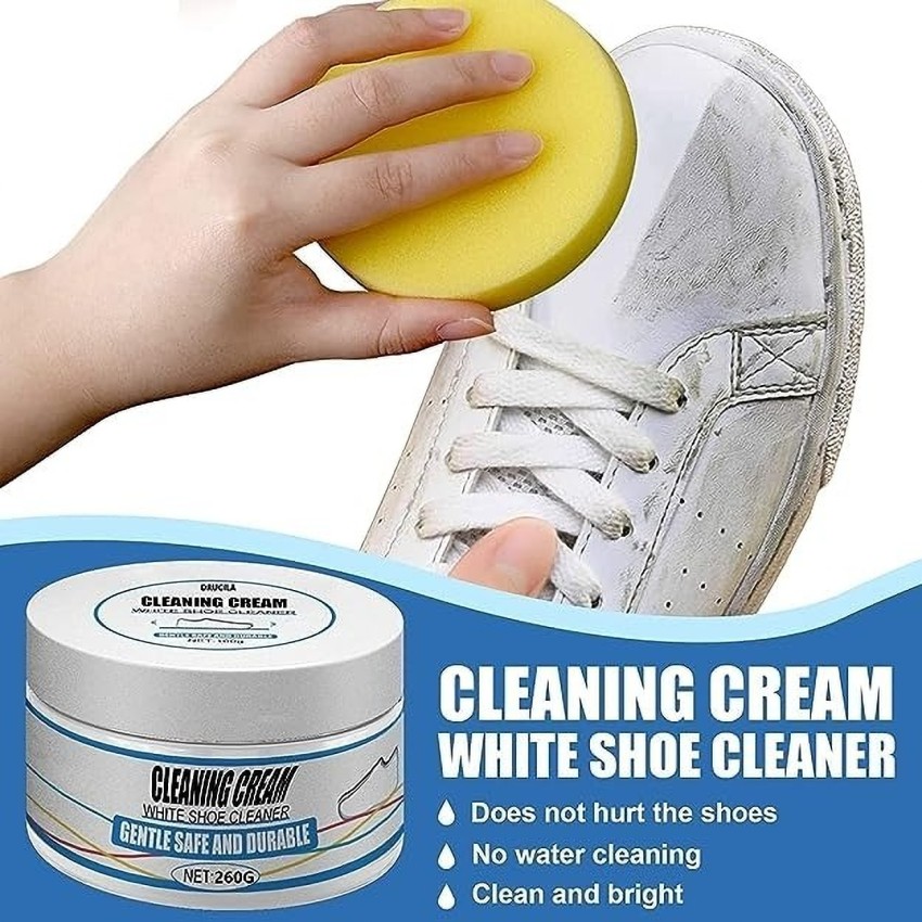 Dheeraj enterprises White Shoe Cleaning Cream Leather, Canvas, Synthetic  Leather, Sports Shoe Cleaner Price in India - Buy Dheeraj enterprises White  Shoe Cleaning Cream Leather, Canvas, Synthetic Leather, Sports Shoe Cleaner  online
