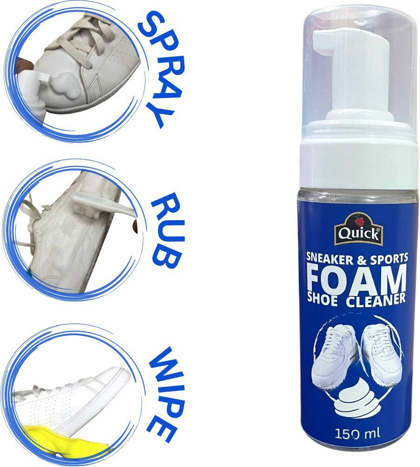 Quick Sneakers Sports Shoe Foam Cleaner Pack 150 x 2 Sports Synthetic Leather Canvas Shoe Cleaner Price in India Buy Quick Sneakers Sports Shoe Foam Cleaner Pack 150 x