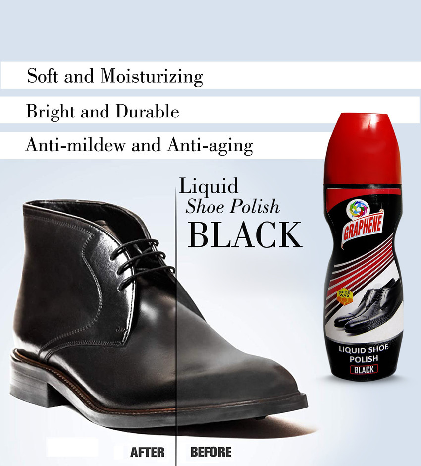 Graphene Set of 2 Black Liquid Shoe Polish Dual Side Shoe Brush. Blossom Shoe Polish Leather Synthetic Leather Shoe Liquid Polish Price in India Buy Graphene Set of 2 Black