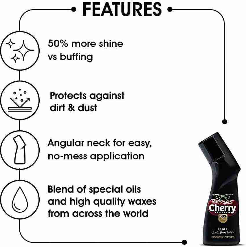 Cherry Blossom Black Liquid Polish 2X75ml Wax Polish 40g