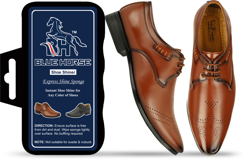 How to clean deals blue leather shoes